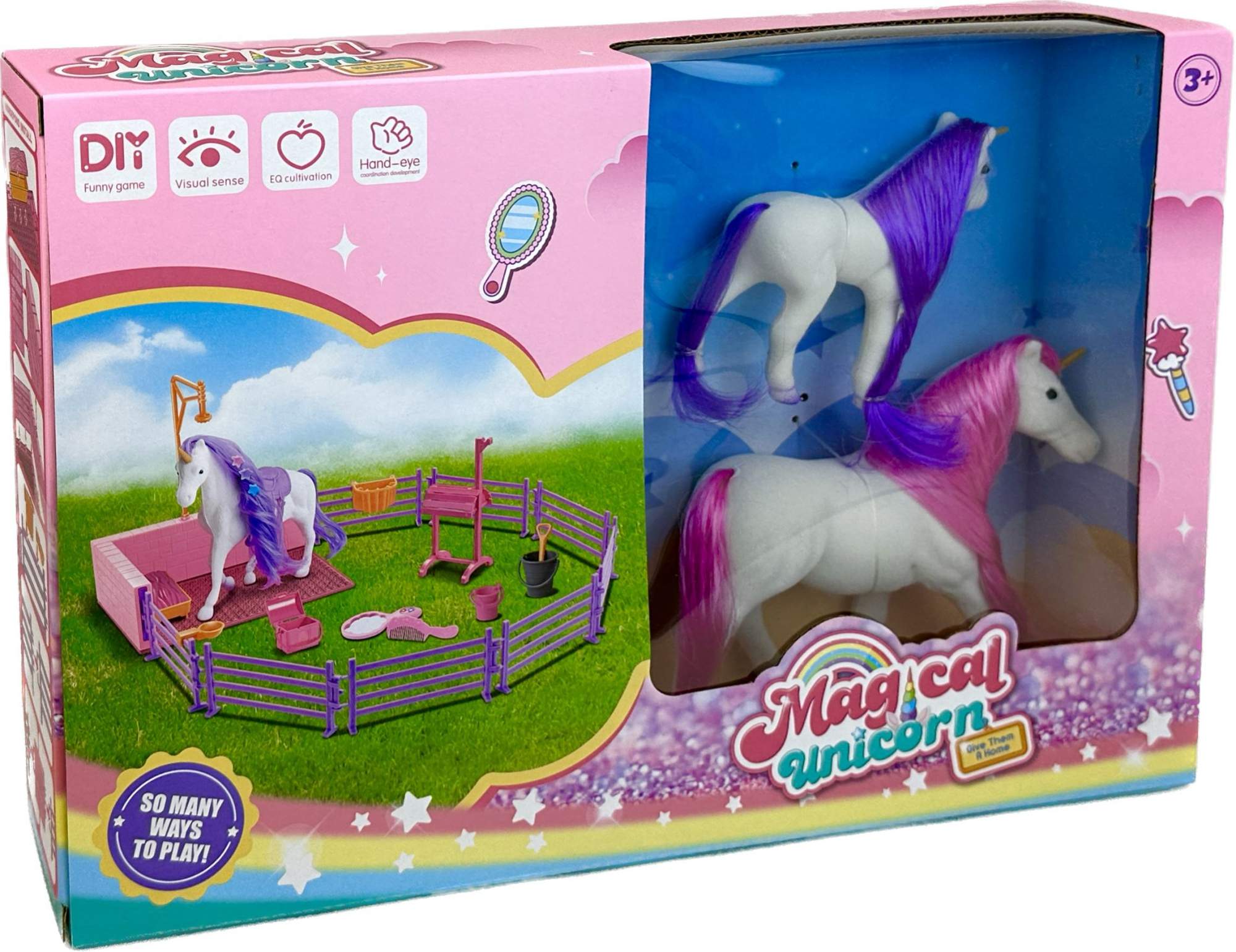 Игровой набор New Canna Конюшня с лошадками Magical Unicorn, 2 фигурки –  купить в Москве, цены в интернет-магазинах на Мегамаркет