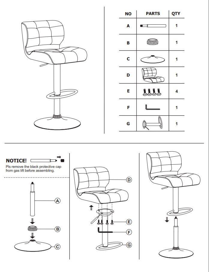 Барный стул La Room BN-1064,серый, хром/серый