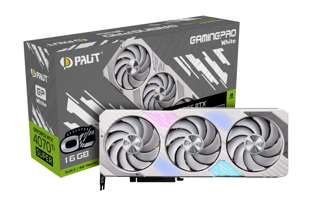 Видеокарта Palit GeForce RTX4070Ti SUPER GAMINGPRO WHITE OC - купить в Мегамаркет Москва Томилино, цена на Мегамаркет