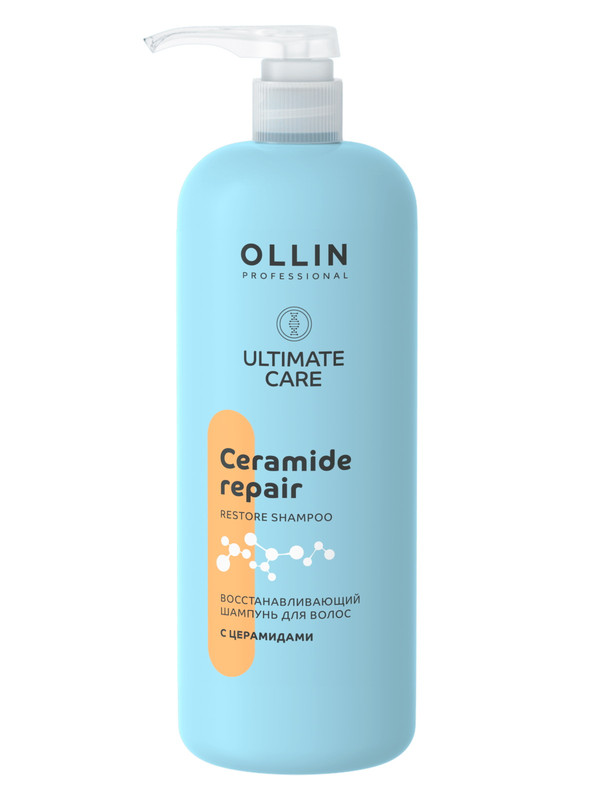 Купить шампунь Ollin Professional Ultimate Care для восстановления волос с церамидами 1000 мл, цены на Мегамаркет | Артикул: 600009651500