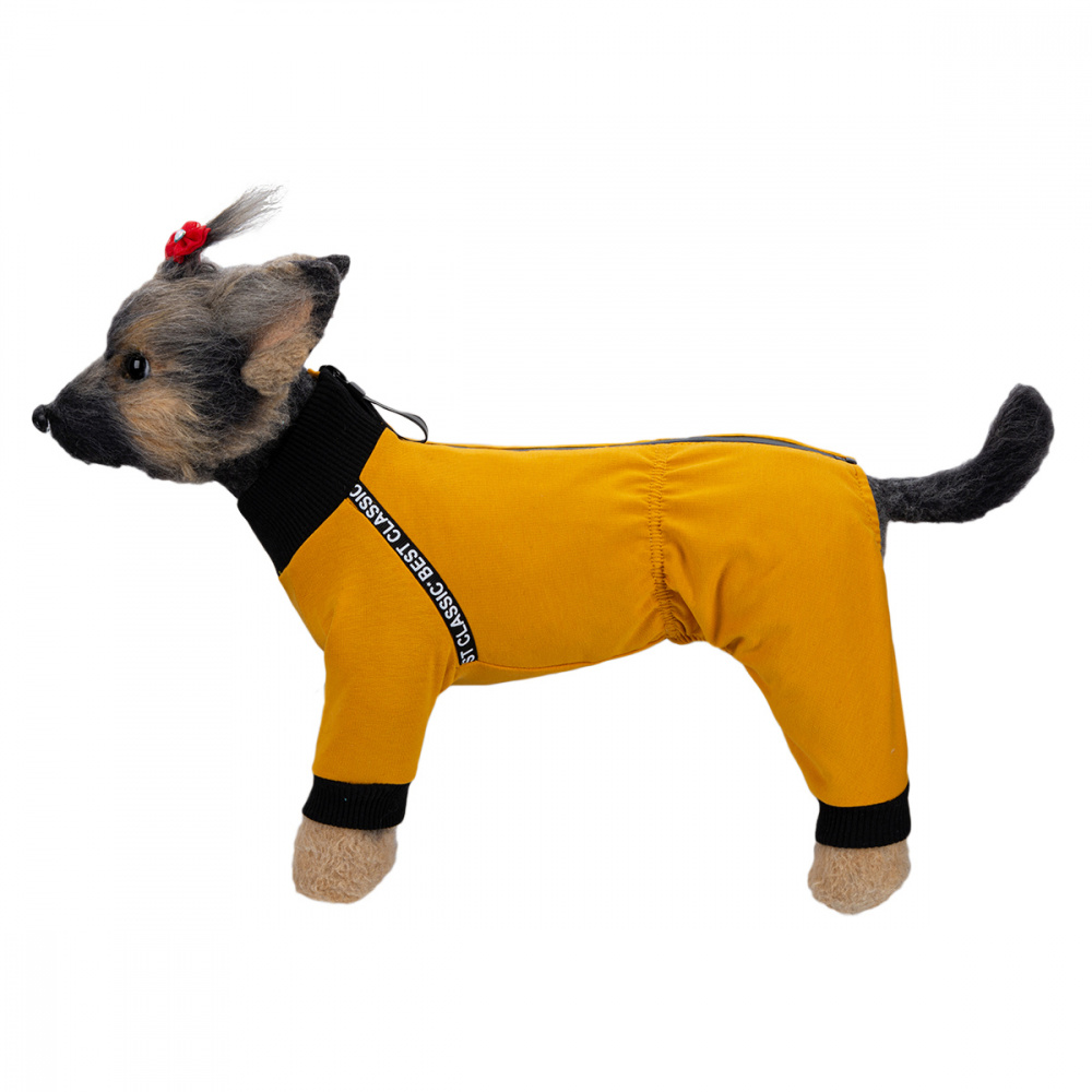Комбинезон для собак Dogmoda Релакс 4, унисекс, желтый,  длина спины 32 см