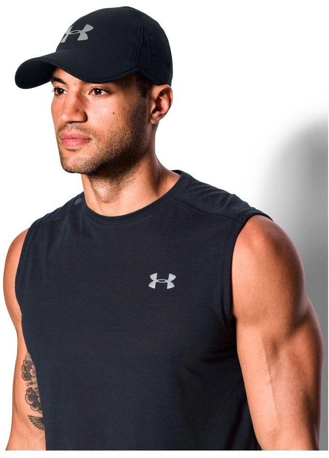 Бейсболка унисекс Under Armour UA Run Shadow Cap black, one size