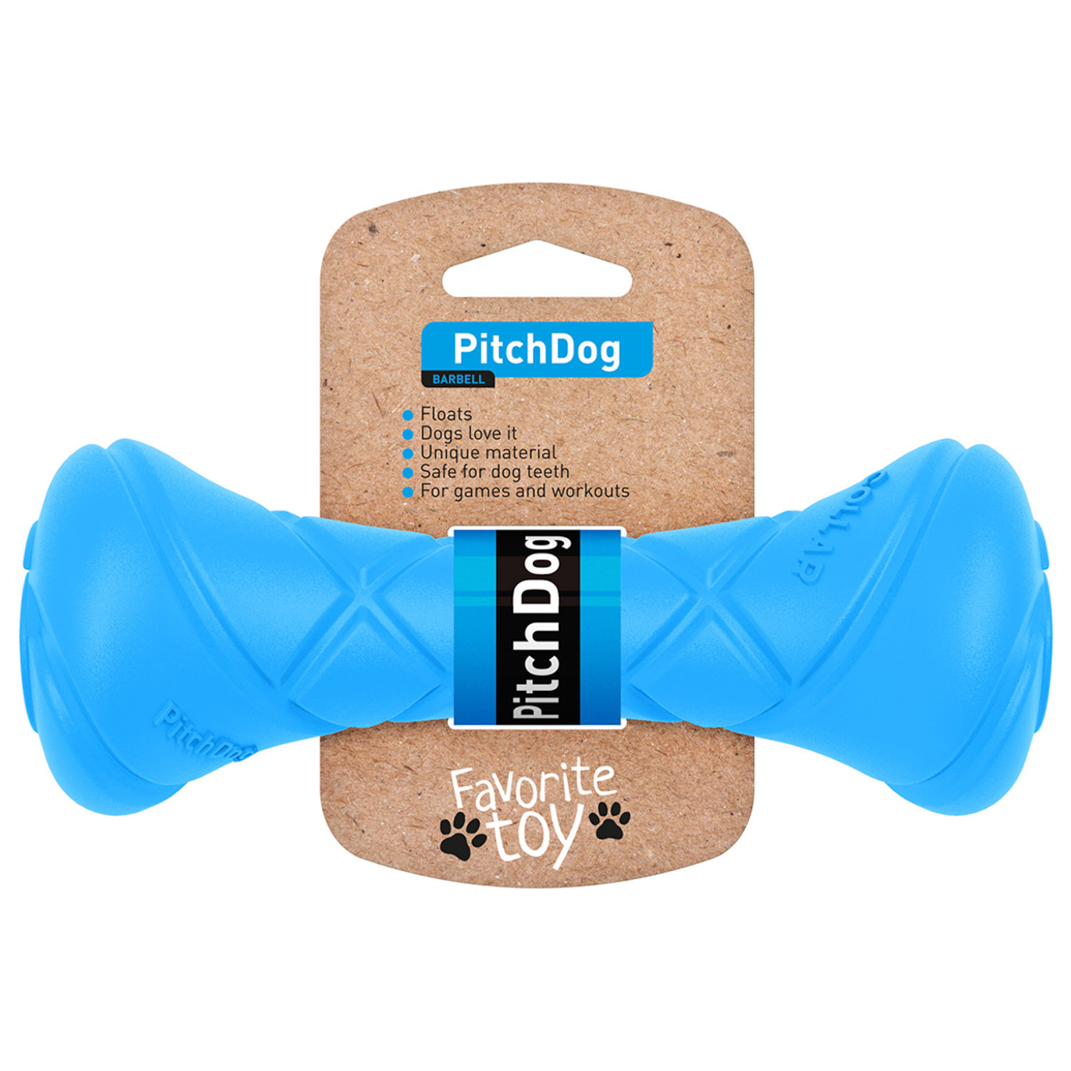 Грейфер (игрушка для перетягивания) для собак PitchDog , синий, 19 см, диаметр 7 см