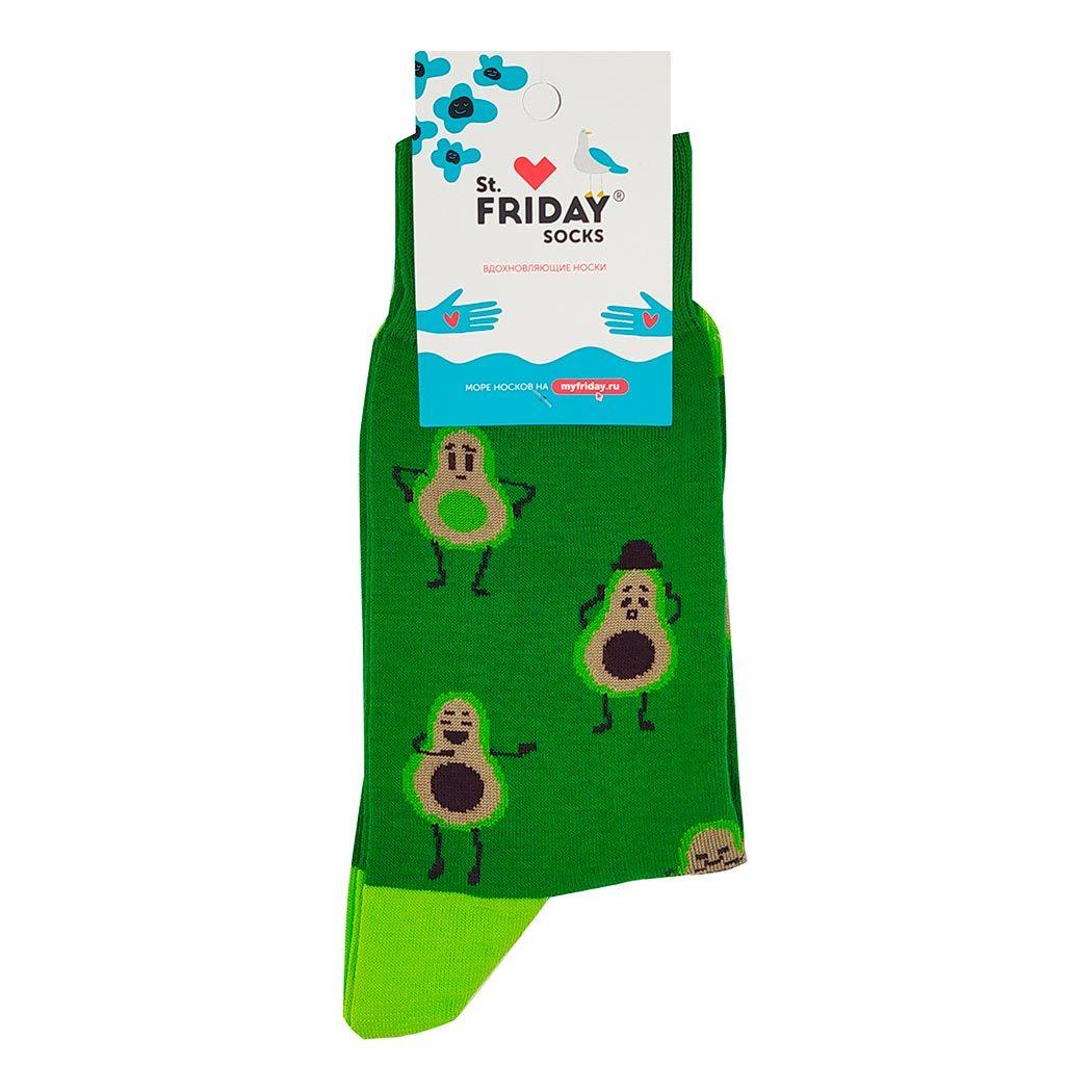 Носки St. Friday Socks Настроение авокадо, унисекс, зеленые, 38-41 размер