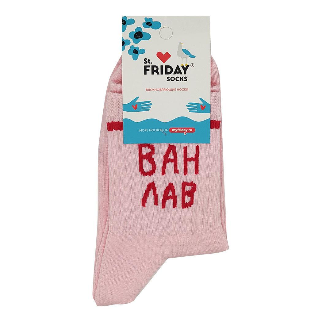 Носки St.Friday Socks Ван лав, укороченные, женские, розовые, 34-37 размер