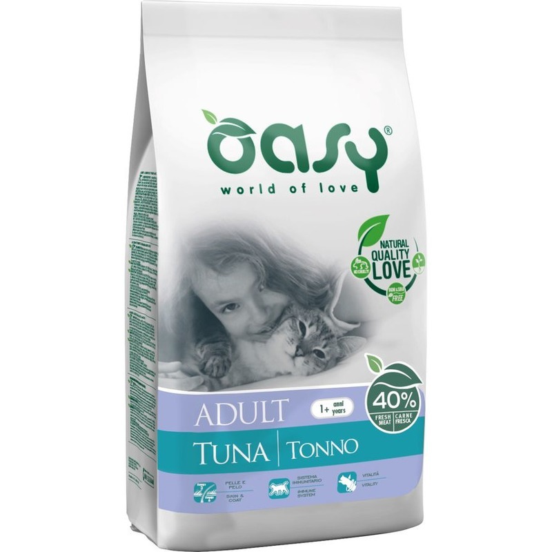 Сухой корм для кошек Oasy Dry Cat Adult Tuna, тунец, 1.5кг