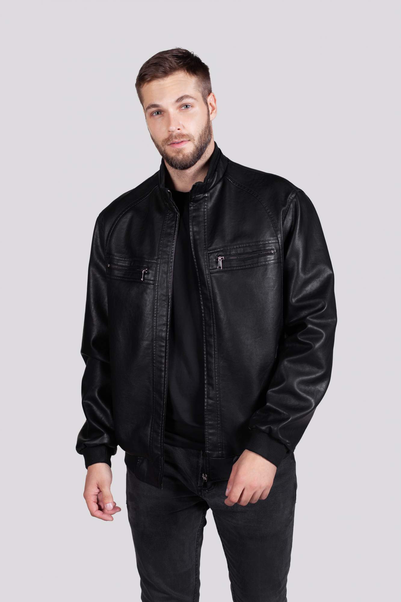 Кожаная куртка мужская RATSKA 809 черная 62 RU - купить в Москве, цены на Мегамаркет | 600016643178
