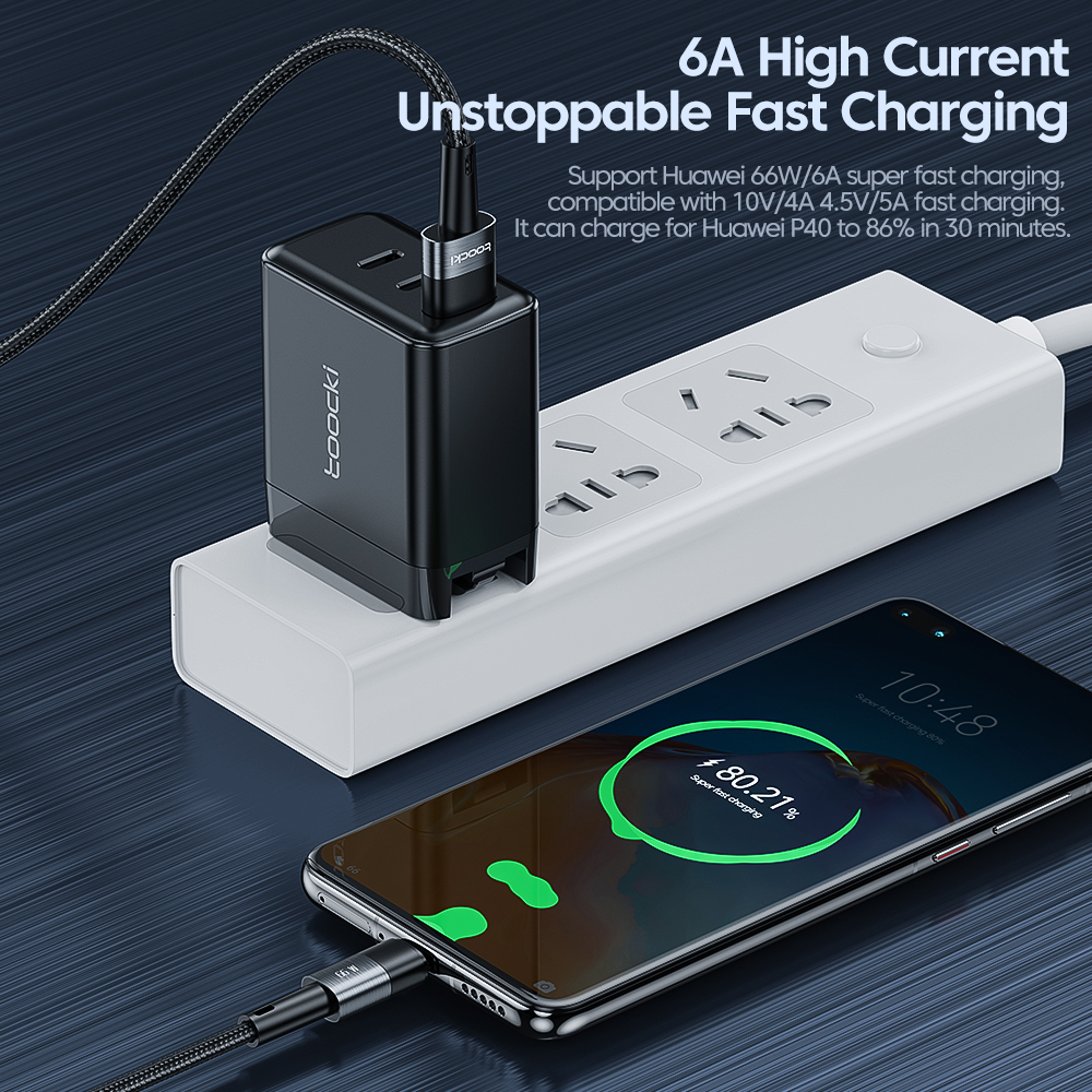 Кабель USB-Type-C для телефона 66W, быстрая зарядка, передача данных,  купить в Москве, цены в интернет-магазинах на Мегамаркет