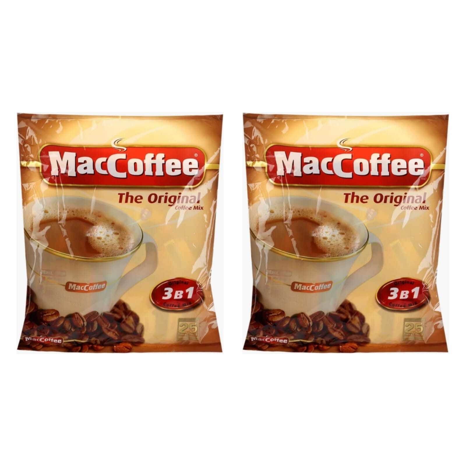 Купить растворимый кофе MacCoffee The Original 3 в 1 25 пак, 100 г х 2 шт, цены на Мегамаркет | Артикул: 600019576785