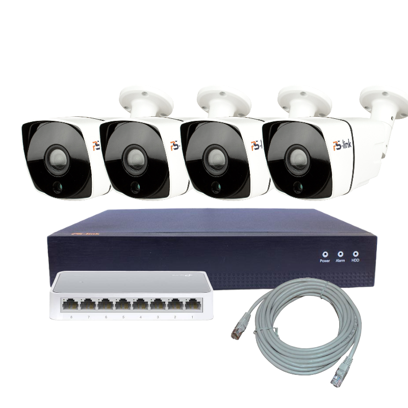 Комплект видеонаблюдения IP 5Мп Ps-Link KIT-C504IP 4 камеры для улицы купить в интернет-магазине, цены на Мегамаркет