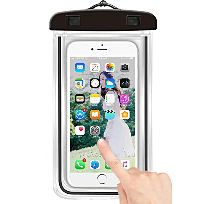 Водонепроницаемый непромокаемый чехол для телефона смартфона до 6.7 светящийся черный, купить в Москве, цены в интернет-магазинах на Мегамаркет