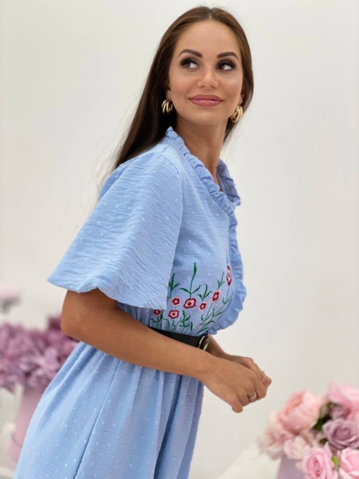 Платье женское DAZZLE STYLE Даяна голубое 44 RU