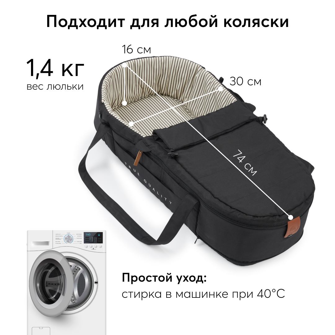 Купить люлька-переноска для коляски Happy Baby CARRY, с карманами,  крепления, 92023_white, цены на Мегамаркет | Артикул: 600010379984