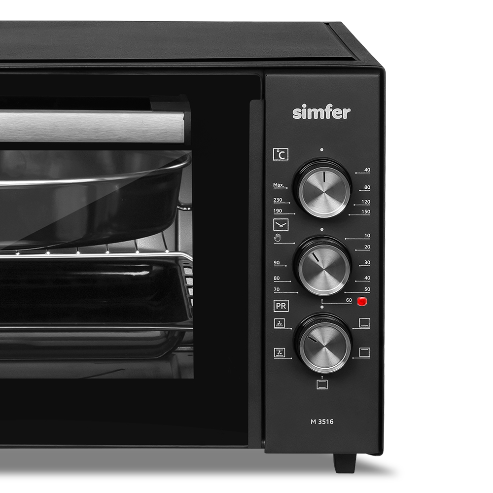 Мини-печь Simfer M3516 Classic Black – купить в Москве, цены в  интернет-магазинах на Мегамаркет