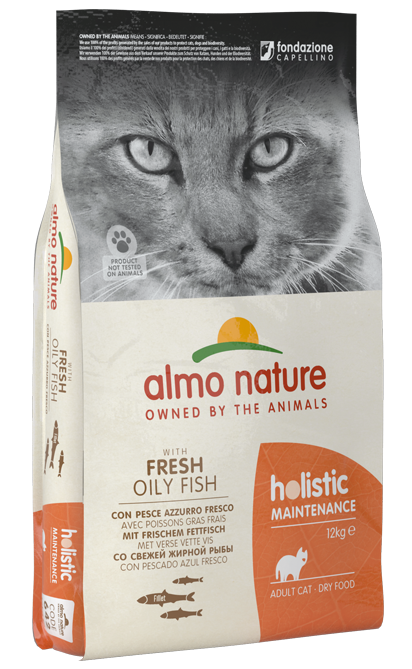 Сухой корм для кошек Almo Nature Holistic Adult cat, жирная рыба, 12кг - купить в Zverek-Shop, цена на Мегамаркет