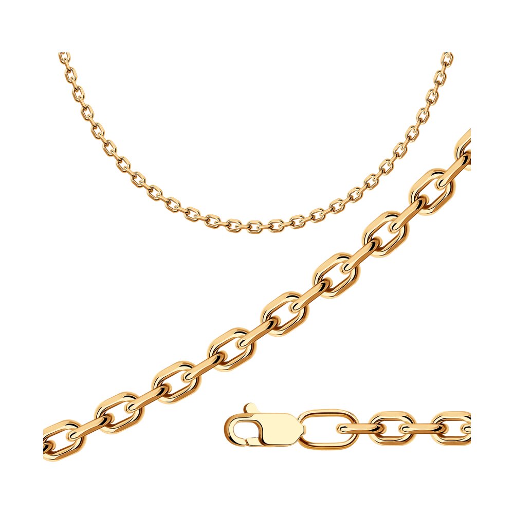 Цепочка из красного золота 60 см SOKOLOV 581031004 - купить в Москве, цены на Мегамаркет | 100067692716