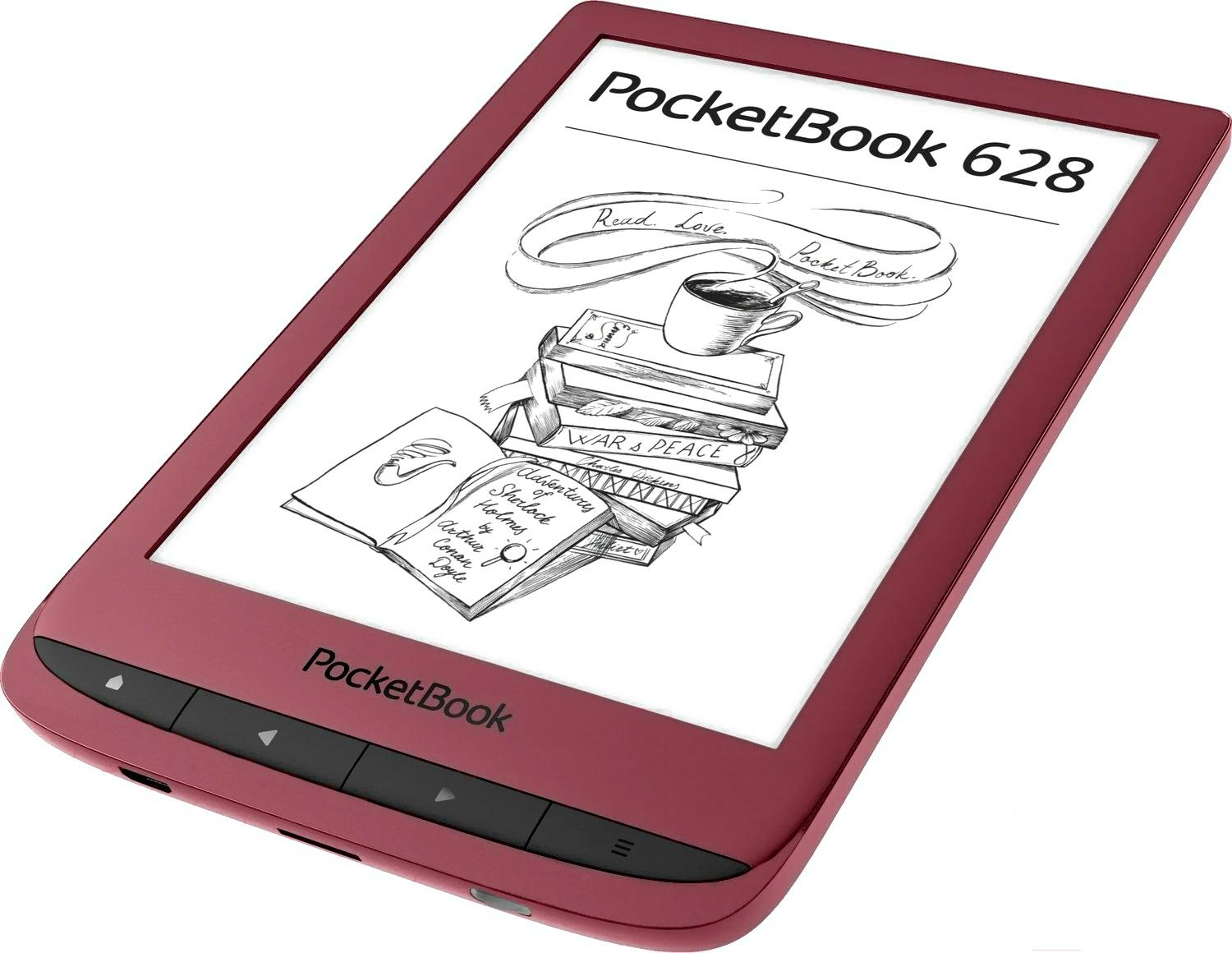 Электронная книга PocketBook 628 красный (PB628-R-CIS) – купить в ...