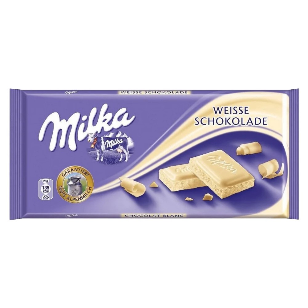 Шоколад Milka White / Милка Белый 100 гр 2шт (Германия) – купить в Москве,  цены в интернет-магазинах на Мегамаркет