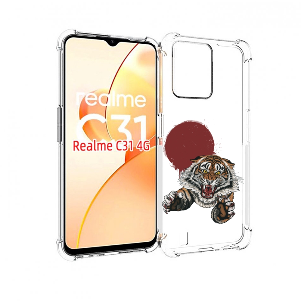 Чехол MyPads Бросок тигра для OPPO Realme C31, купить в Москве, цены в  интернет-магазинах на Мегамаркет