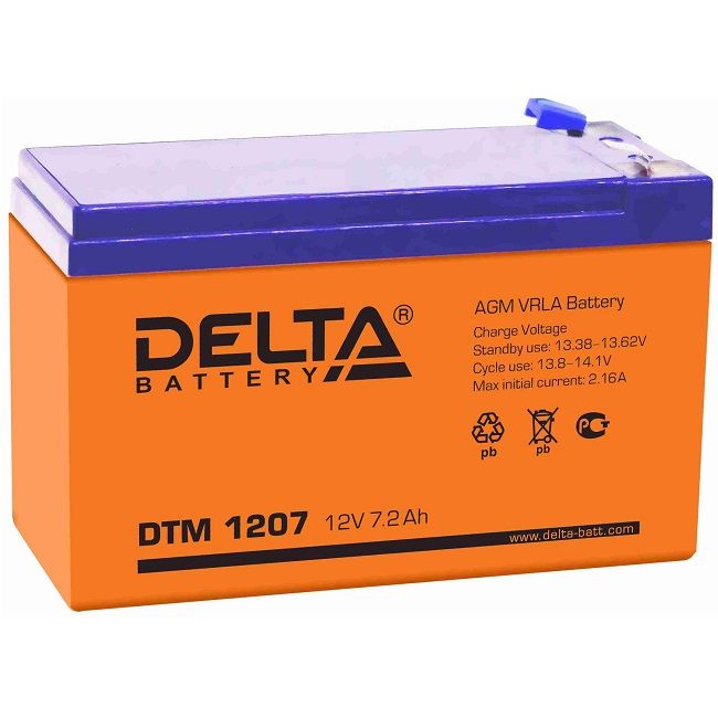 Аккумулятор для ИБП Delta DTM 1207 - купить в DELTA BATTERY LTD, цена на Мегамаркет