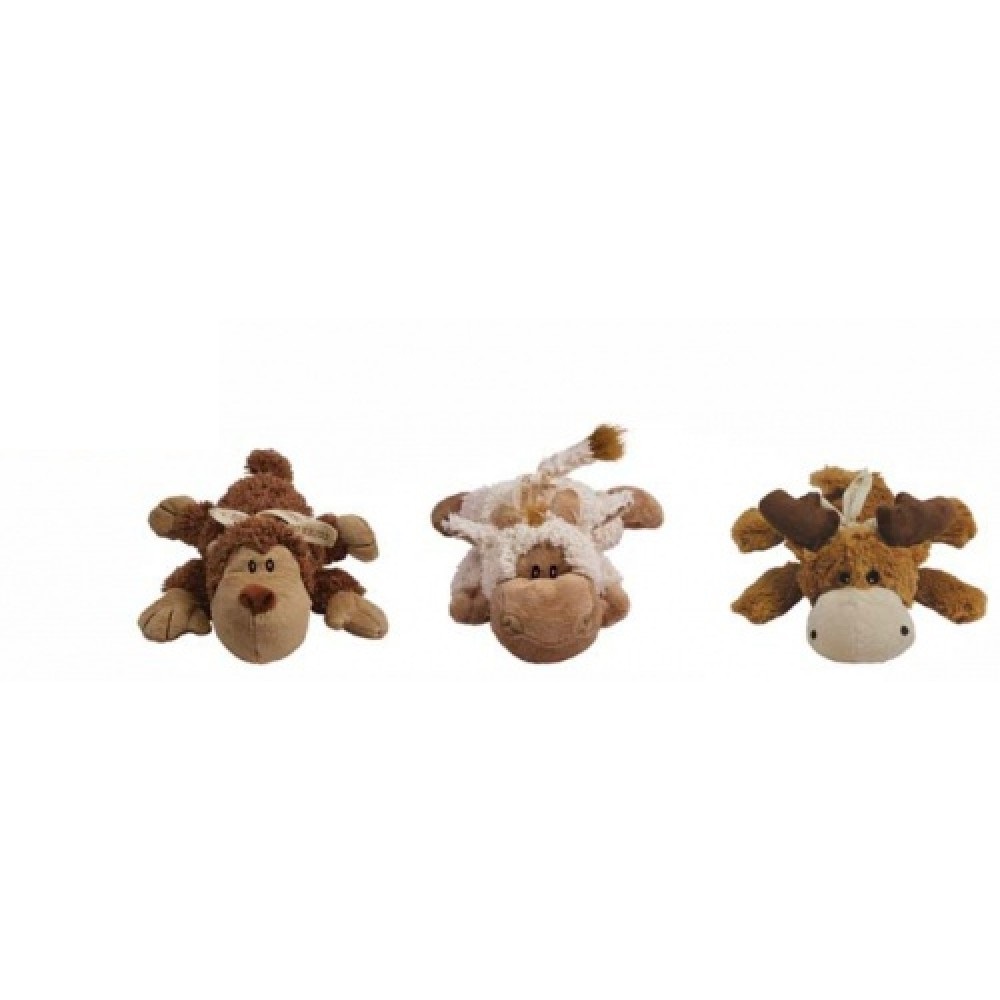 Мягкая игрушка для собак KONG Кози Натура, бежевый, 10 см, 3 шт