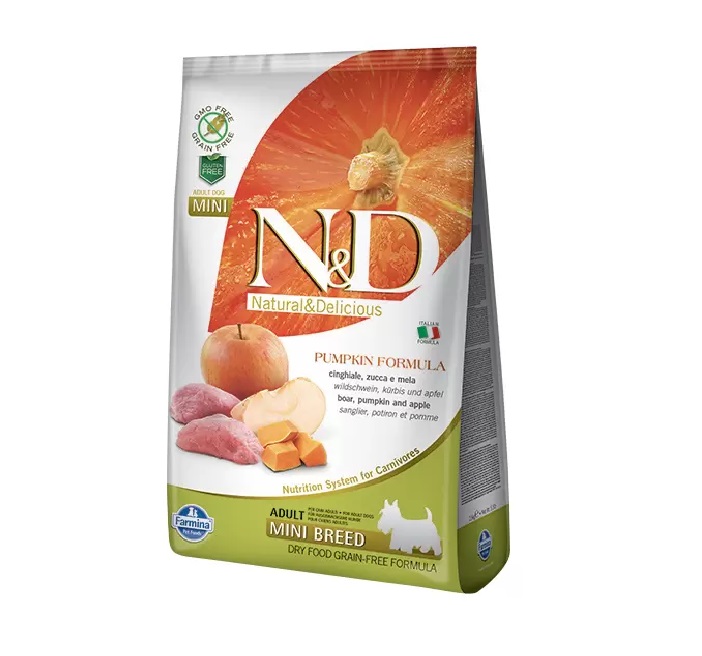 Купить сухой корм для собак Farmina N&D Mini, для мелких пород, кабан и яблоко, 0,8кг, цены на Мегамаркет | Артикул: 100001286026