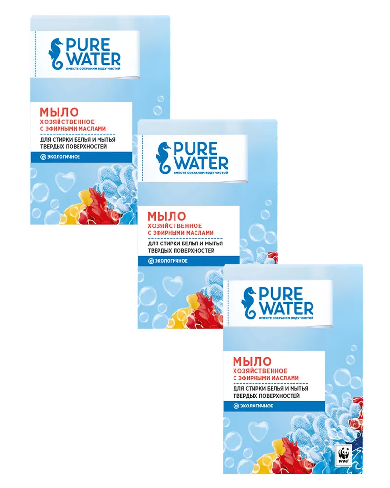 Мыло pure water. Хоз мыло pure water с эфирными маслами. pure water хоз.мыло 175г 400031.