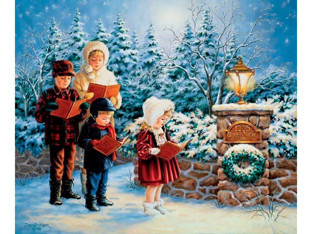 Купить картина по номерам Paintboy Рождественский хор, 40x50 см, цены на  Мегамаркет | Артикул: 600000326008