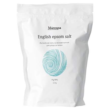 Английская соль для ванн Marespa, Эпсом, 2,5 кг