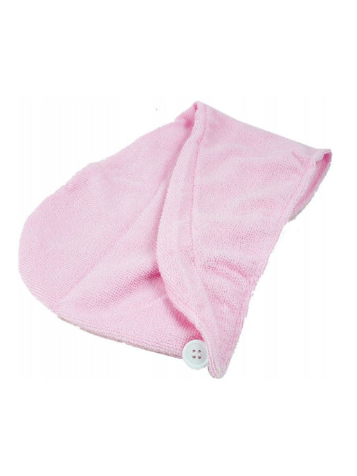 Полотенце для волос из микрофибры (Цвет: Тёмно-розовый )