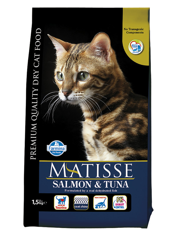Купить сухой корм для кошек Farmina Matisse, лосось и тунец, 1,5кг, цены на Мегамаркет | Артикул: 100001285935