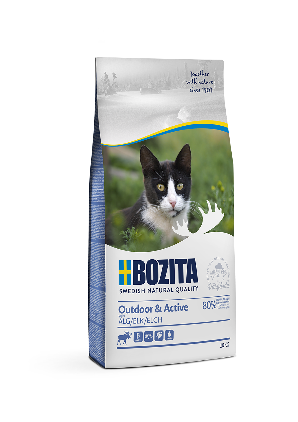 Сухой корм для кошек BOZITA Feline Function Outdoor & Active, мясо лося, 10кг