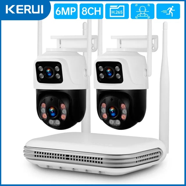 Система видеонаблюдения Kerui N1008L 2374, CCTV, PTZ, 2 камеры, без жесткого диска купить в интернет-магазине, цены на Мегамаркет