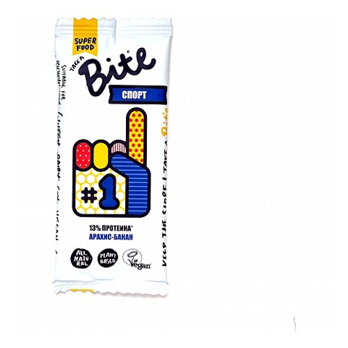 Батончик Bite фруктово-ореховый спорт арахис-банан 45 г