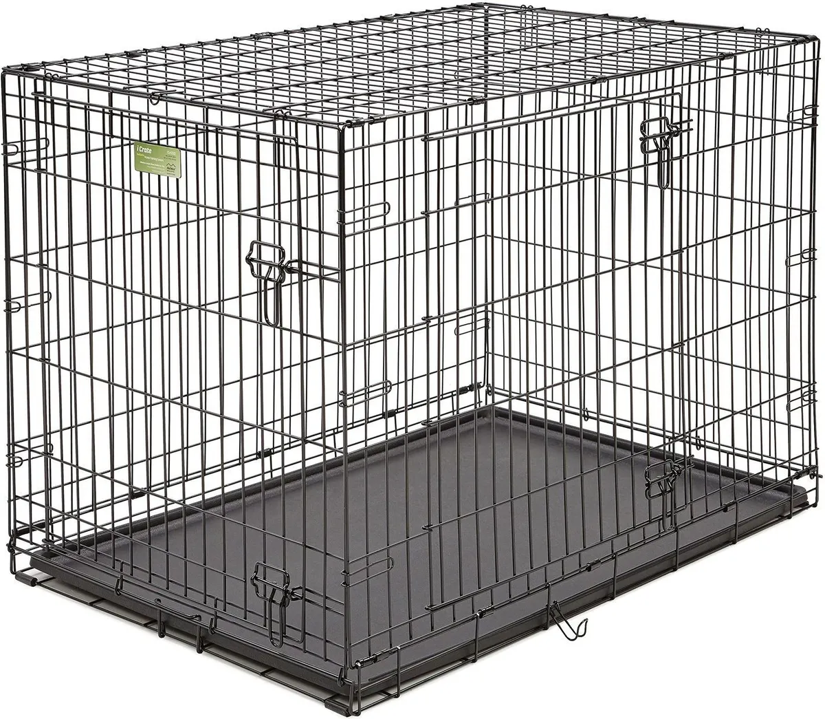 Клетка для собак MidWest iCrate 2 двери 1542DD 106х71х76hсм, черная