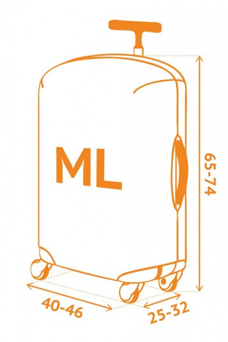 Чехол для чемодана Routemark Мирта ART.LEBEDEV by SP500 M/L синий