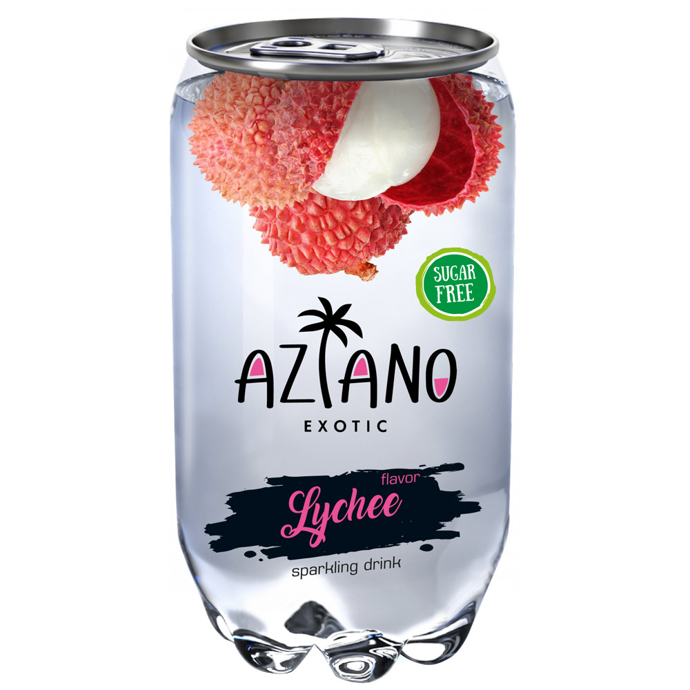 Напиток Aziano Lychee, газированный, без сахара, 350 мл - отзывы  покупателей на маркетплейсе Мегамаркет | Артикул: 100030011446