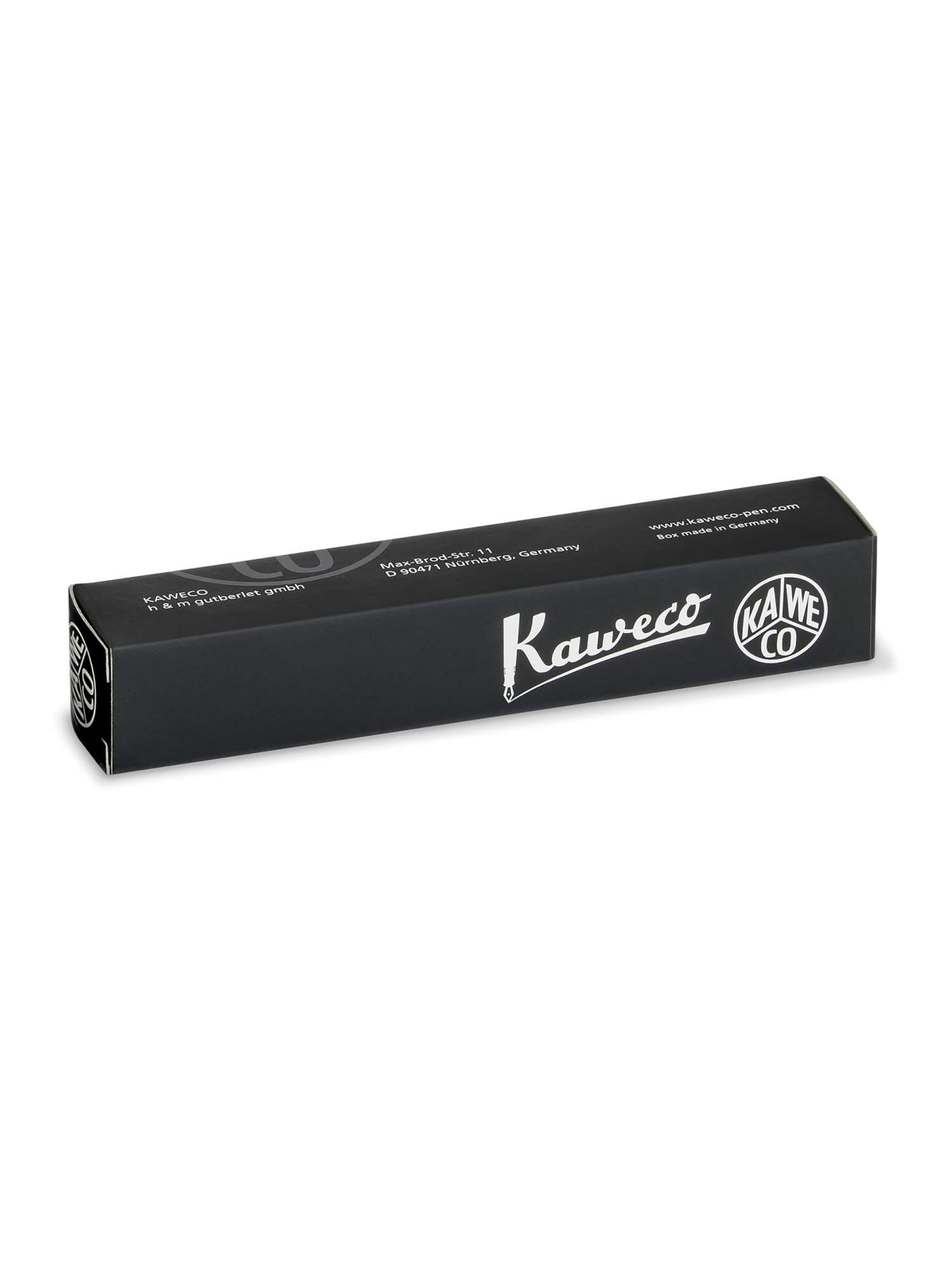 Ручка перьевая Kaweco "Classic Sport Guilloche", чёрная, синие чернила, F 0,7 мм