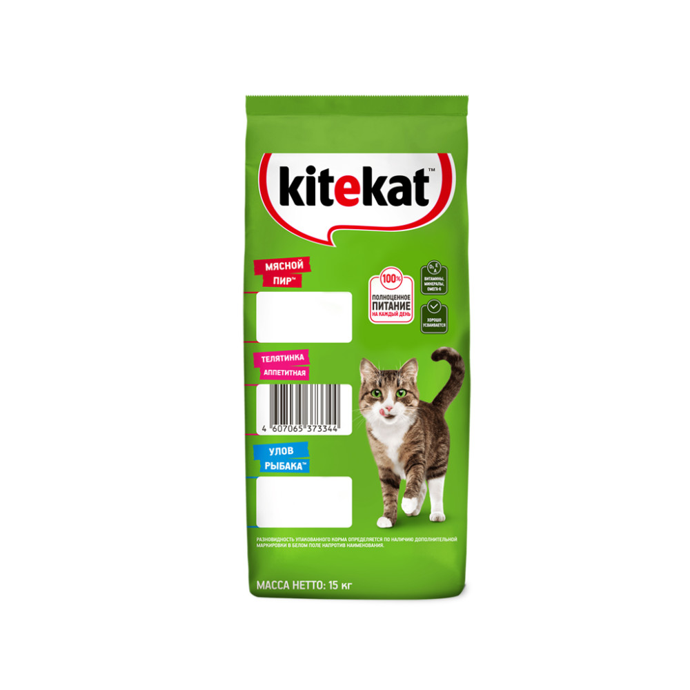 Сухой корм Kitekat для взрослых кошек Телятинка Аппетитная, 15кг - купить в МЭДЖИК, цена на Мегамаркет