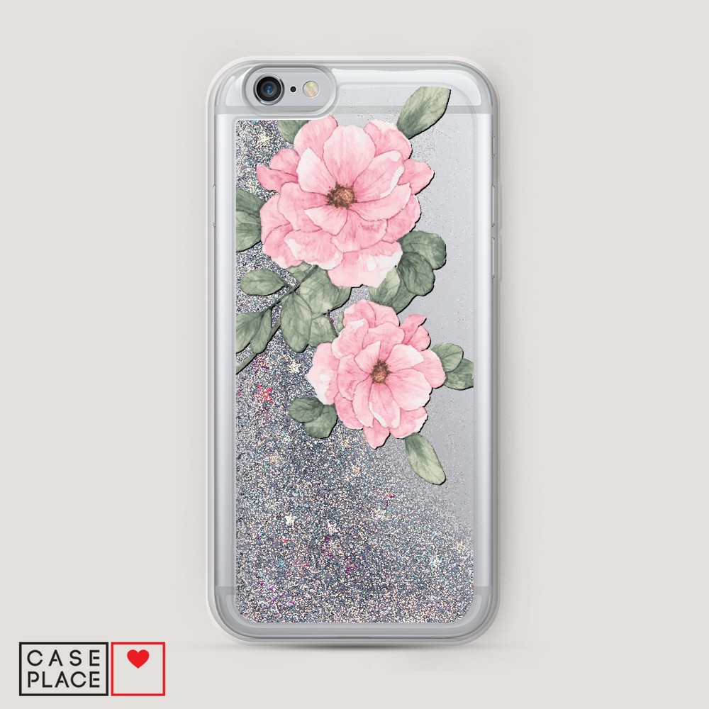 Чехол объемные цветы на Iphone 6 plus
