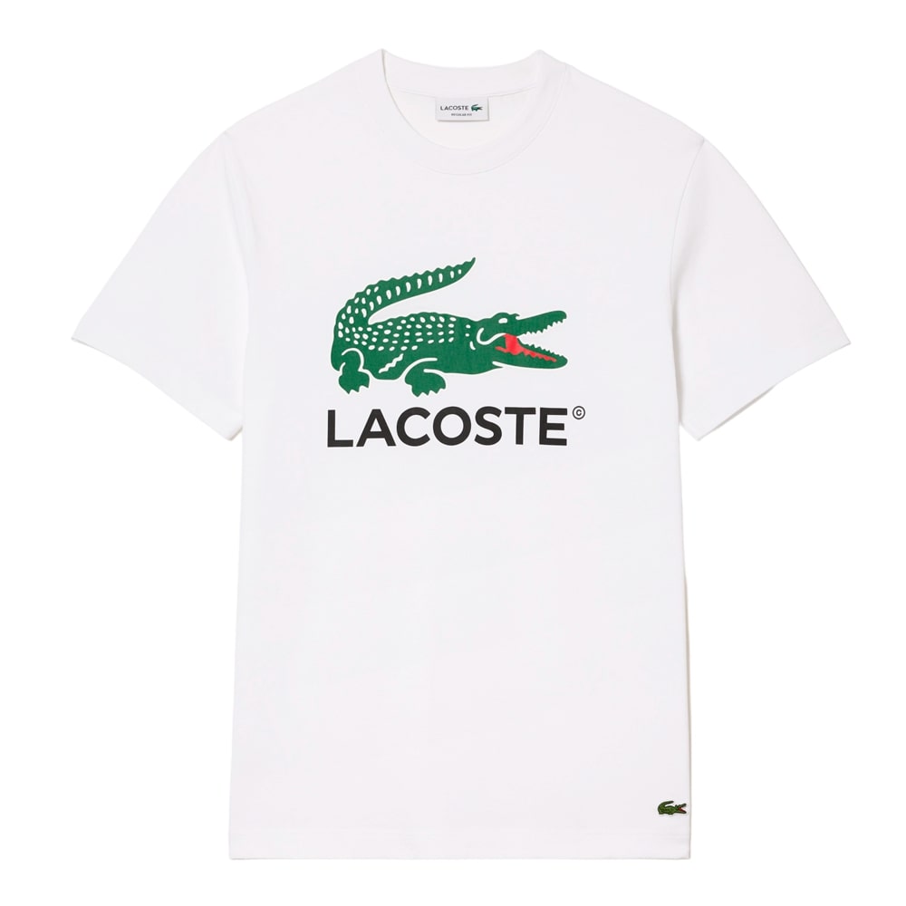 Футболка мужская Lacoste Cotton Jersey Signature белая L - купить в Москве, цены на Мегамаркет | 600016304605