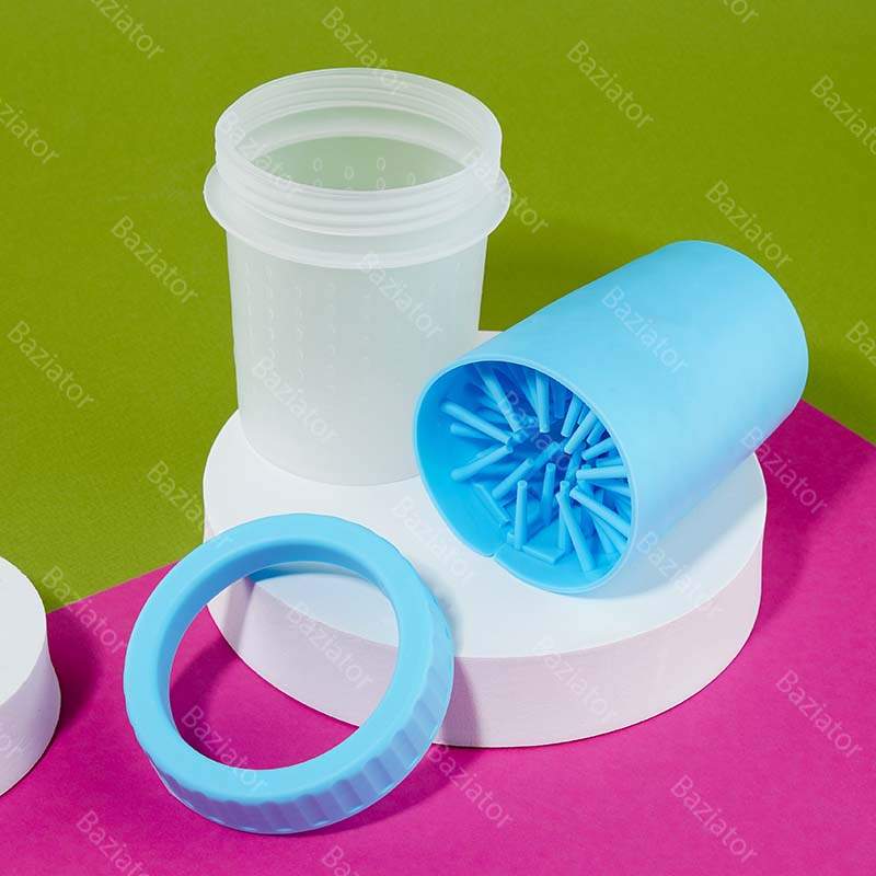 Лапомойка для собак PetCare Soft Gentle M пластик, силикон, голубой