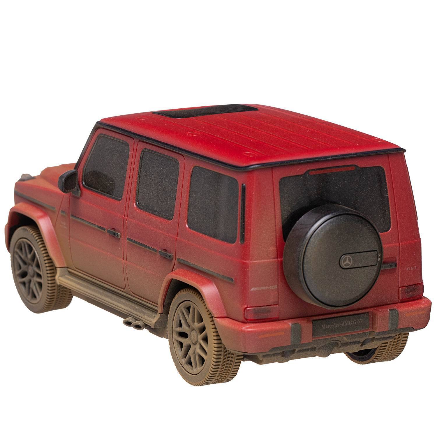 Купить машина р/у RASTAR 1:24 Mercedes-Benz G63 AMG-Muddy version, красный,  2,4G с эфф. загрязн., цены на Мегамаркет