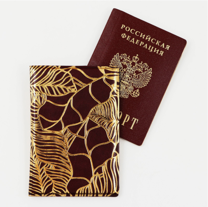 Обложка для паспорта женская 9761366 коричневая - купить в Фабрика Успеха, цена на Мегамаркет