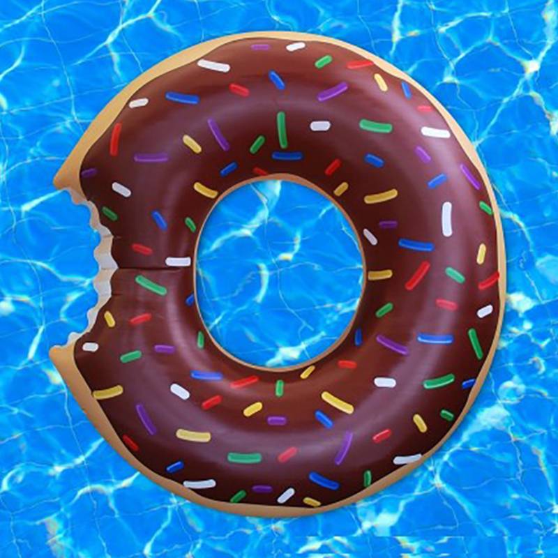 Надувной круг для плавания пончик шоколадный Chocolate Donut диаметр 90 см BG0002D