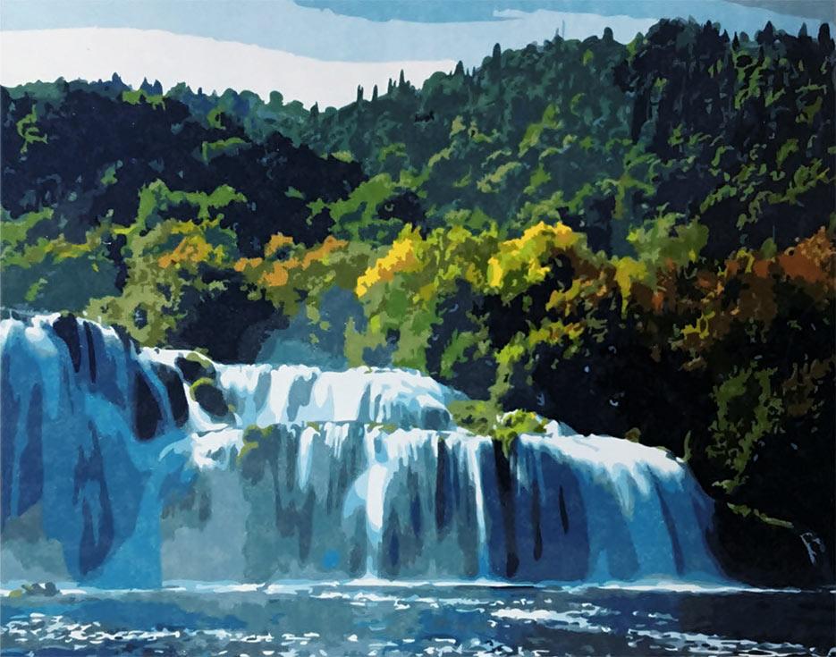 Красивые картины водопада