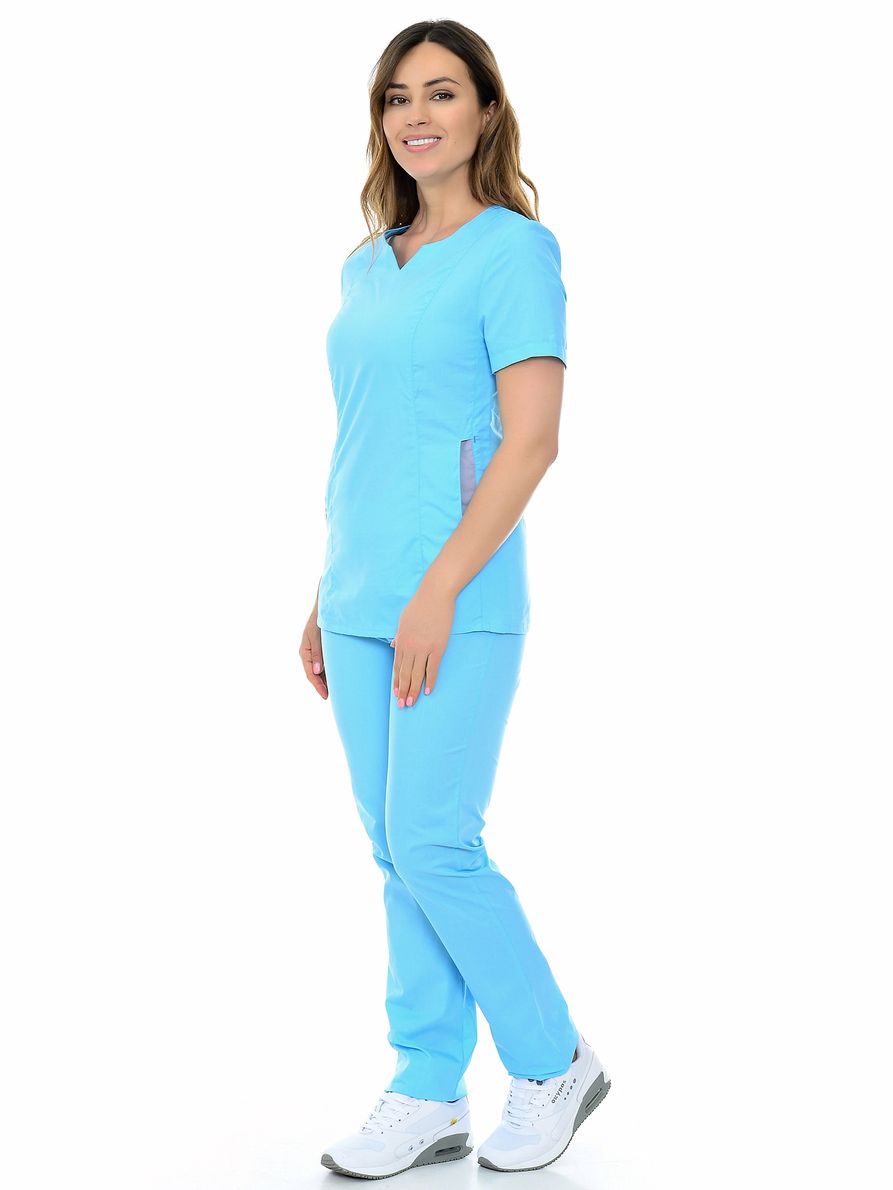 Костюм медицинский женский MedicalWear Инвитро-2 122 голубой 54 RU - купить  в Москве, цены на Мегамаркет | 600004985928