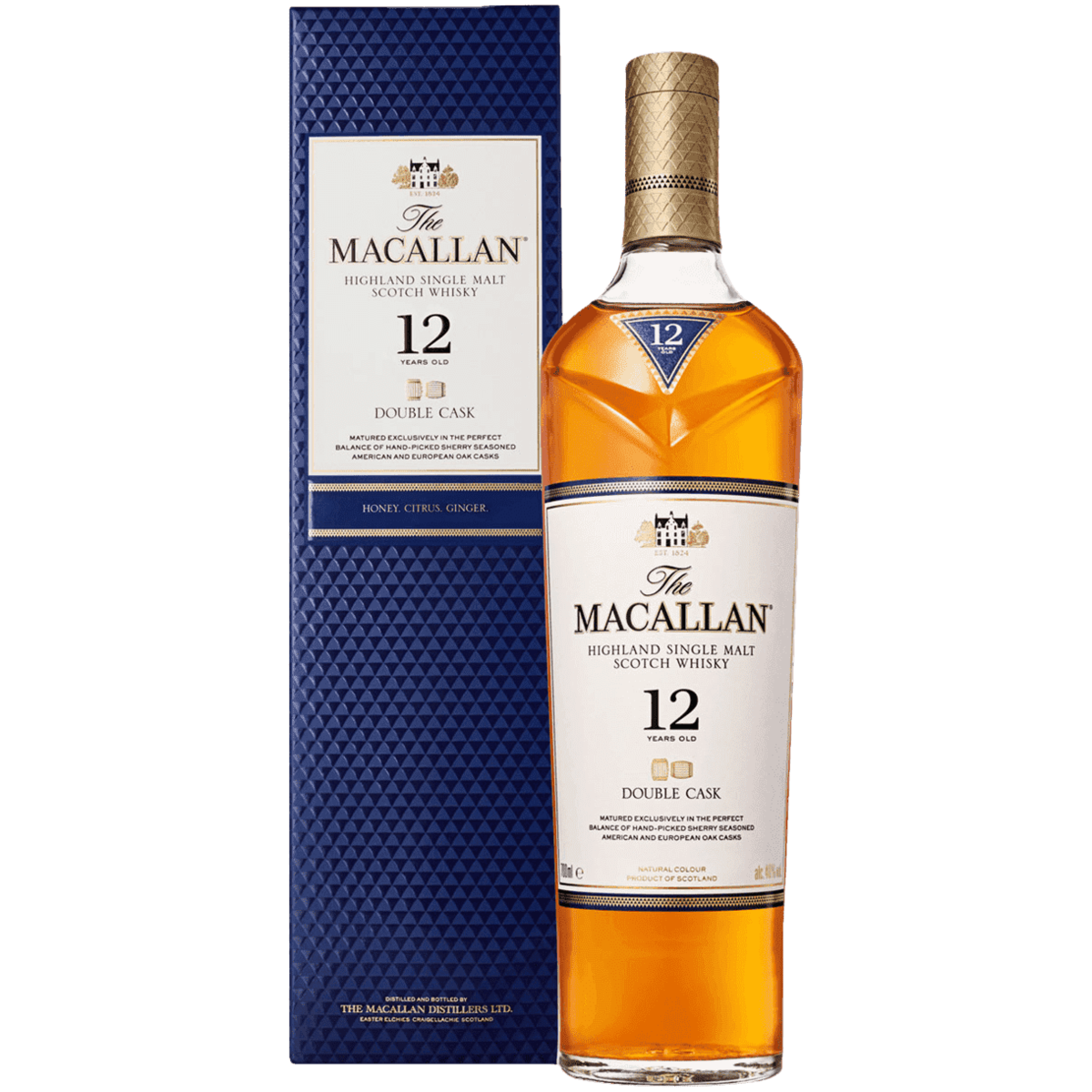 Виски The Macallan Double Cask 12 лет 0,7 л в подарочной упаковке - купить в ЛЕНТА алкоголь - СберМаркет. Цена по карте лояльности Лента, цена на Мегамаркет