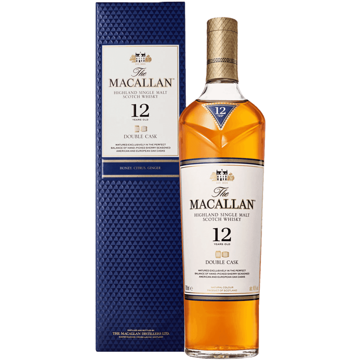 Виски The Macallan Double Cask 12 лет 0,7 л в подарочной упаковке - купить в Москве, цены на Мегамаркет | 100025352167