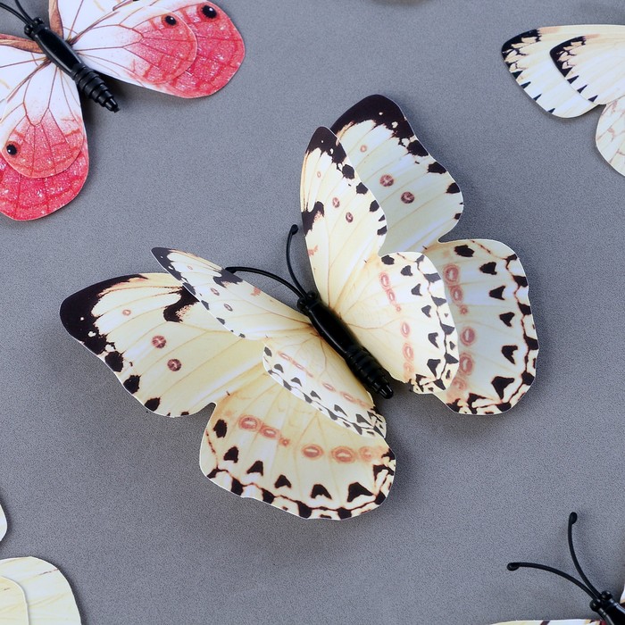Butterfly 12. Декор торта с бабочками. Аксессуар "бабочка", 12 шт.. Декор бабочка микс 4569779